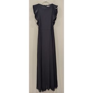 H by Halston Black Flutter Sleeve Maxi Dress Size 4